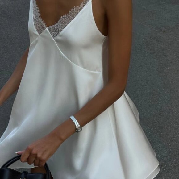 NWT! Commense Satin Backless V-Neck Dress | S - Picture 4 of 9